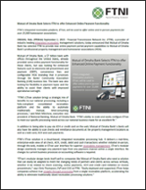Mutual of Omaha Bank - FTNI - Online Payments - Integrated Receivables - Announcement